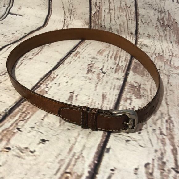 Johnston & Murphy Brown Leather Belt Kipskin - Picture 2 of 8